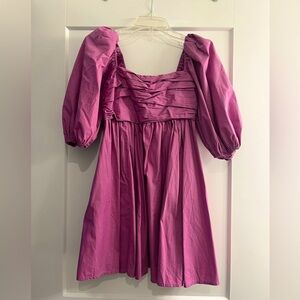 Abercrombie & Fitch Emerson Waisted Poplin Mini Dress